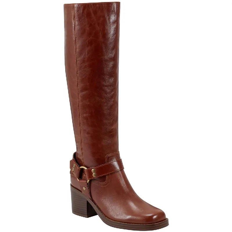 Marc Fisher Womens Leather Block Heel Knee-High Boots Smart - Shoe Functionality Style  