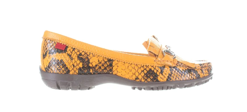 Marc Joseph Orange Womens Golf Sz 5 Two - Tone Shoe Design  