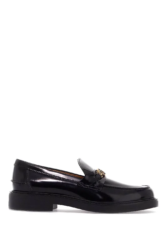 TOD'S metal logo loafers with metal detailing Checkered Shoe Pattern Look  