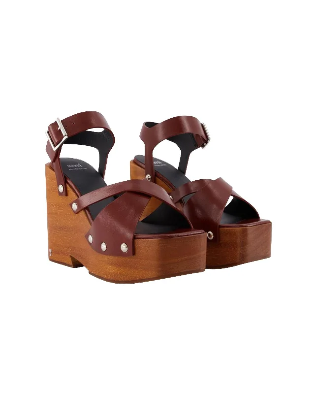 Strappy Leather Sandals Casual Loafer Style          