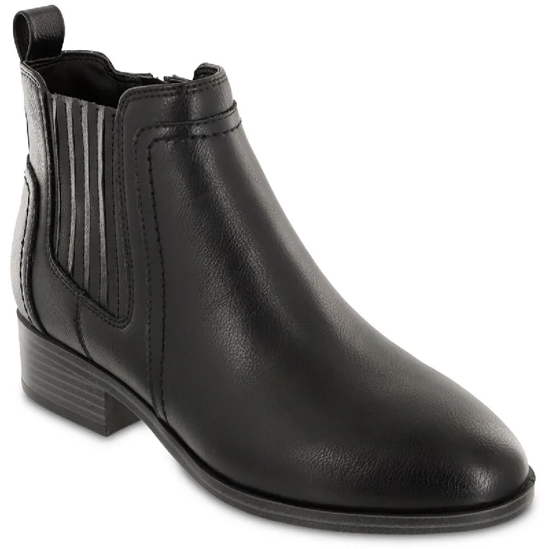 Mia Womens Belle Faux Leather Ankle Chelsea Boots Aesthetic  