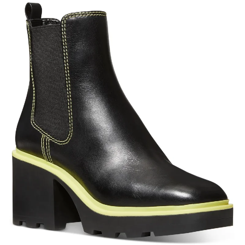 MICHAEL Michael Kors Womens Keisha Leather Platform Chelsea Boots Sustainable Shoe Design  