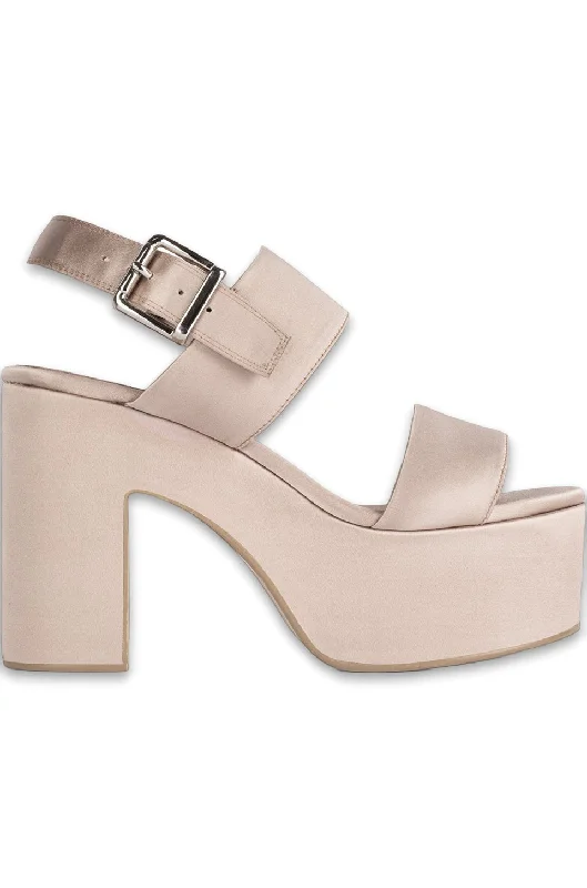 Jeffrey Campbell Moody Big Platform Heel In Taupe Satin British Gentleman Oxford Style Jeffrey Campbell Moody Big Platform Heel In Taupe Satin British Gentleman Oxford Style