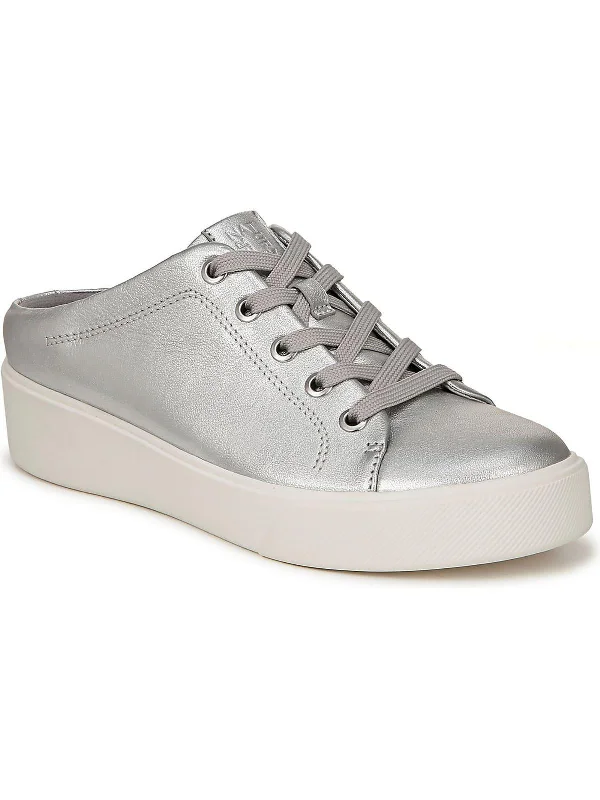 Morrison Mule Womens Leather Lace-Up Slip-On Sneakers Blue Coast Loafer Aesthetic 