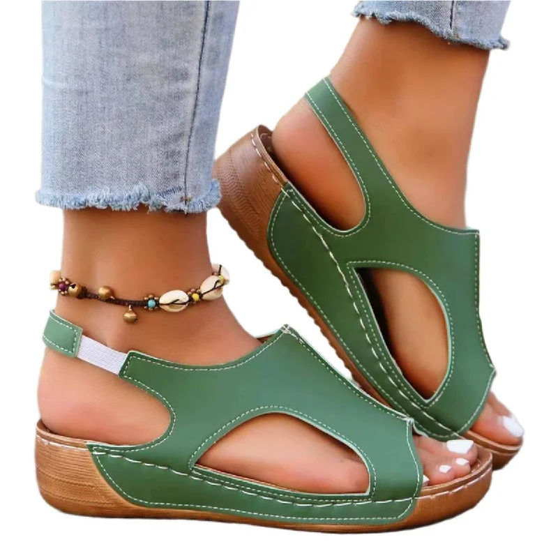 Women's Wedge Sandals Inflatable Shoe Look 
