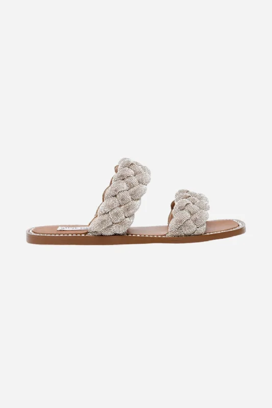 Steve Madden Newbie Sandals In Rhinestones Neon - Accent Sneaker Look  