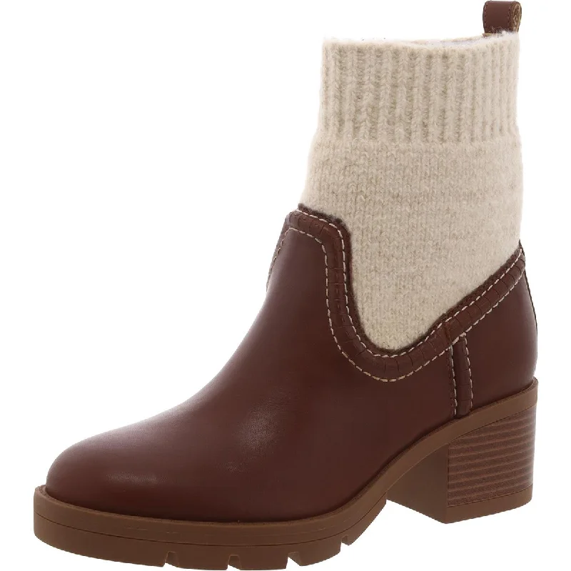 Nine West Womens POPIT Leather Round toe Ankle Boots Artisan - Crafted Loafer Style  