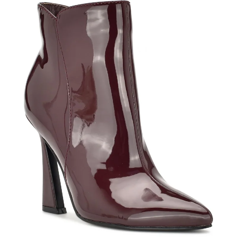 Nine West Womens Torrie 3 Faux Leather Ankle Boots Chunky Platform Sneaker Style  