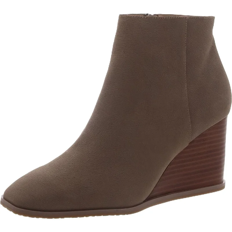 NYDJ Womens Joansgo Wedge Leather Mid-Calf Boots Smart - Shoe Functionality Style  