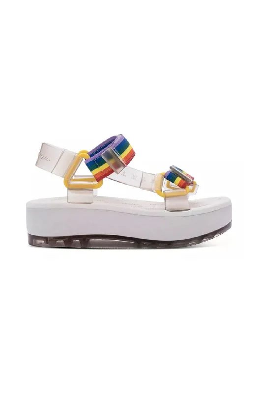 Melissa Papete+Rider II Sandals In White Dressy Chelsea Boot Style 
