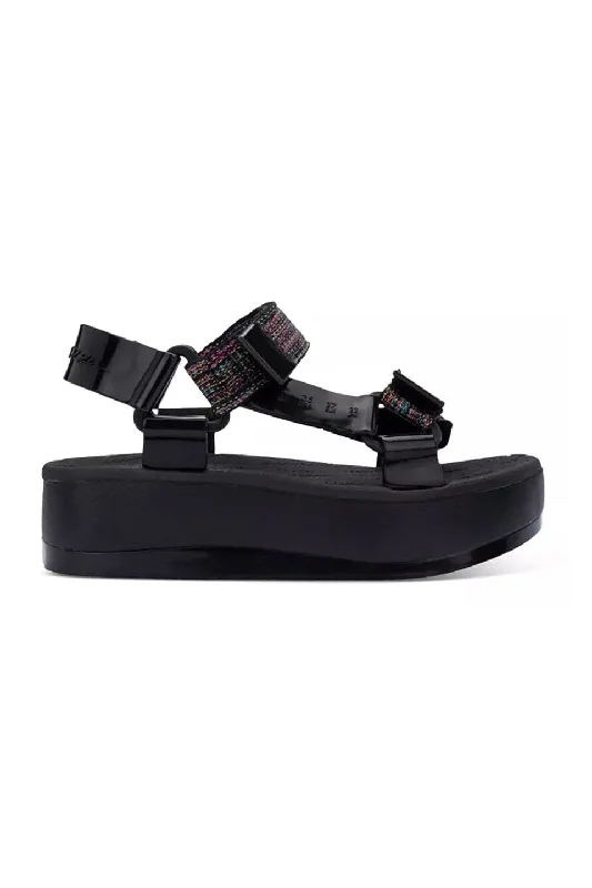 Melissa Papete+Rider II Sandals In Black Elastic - Sided Chelsea Look  