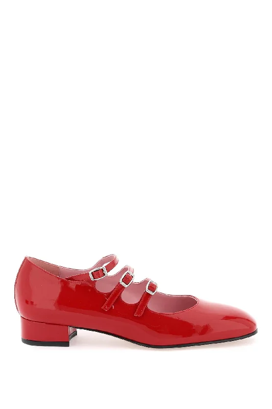 CAREL patent leather ariana mary jane Beaded Moccasin Design 