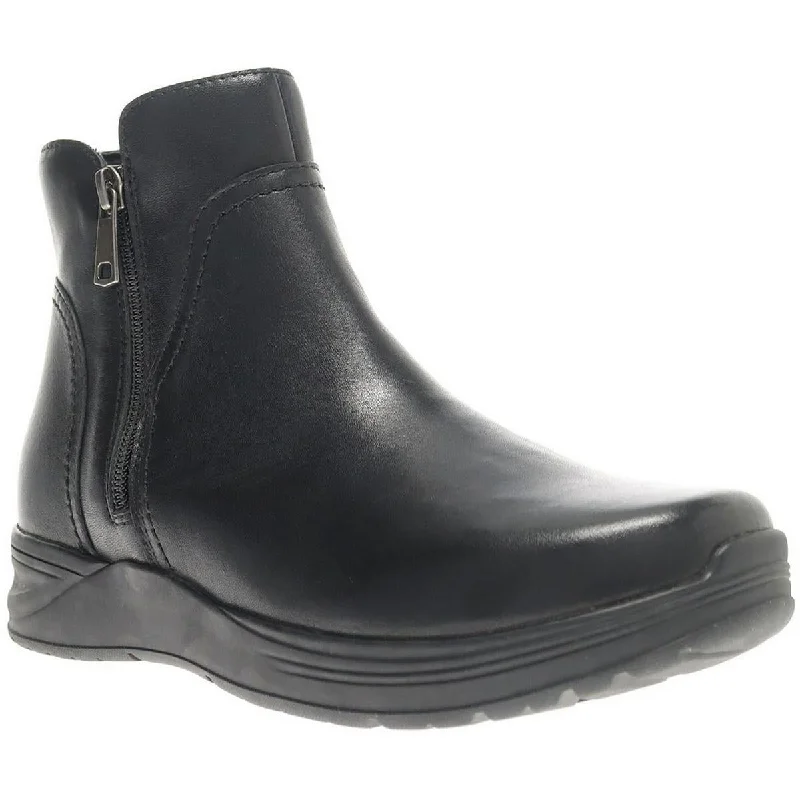 Propet Womens Delphi Round Toe Leather Ankle Boots Edwardian Shoe Look  