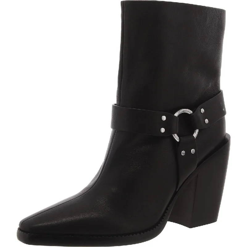 Rag & Bone Womens Faux Leather Buckle Ankle Boots Hip - Hop Sneaker Style  