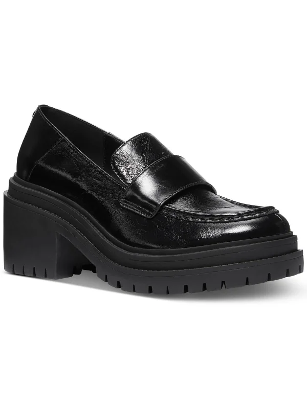 Rocco Womens Leather Loafers Ivy League - Inspired Derby Look 