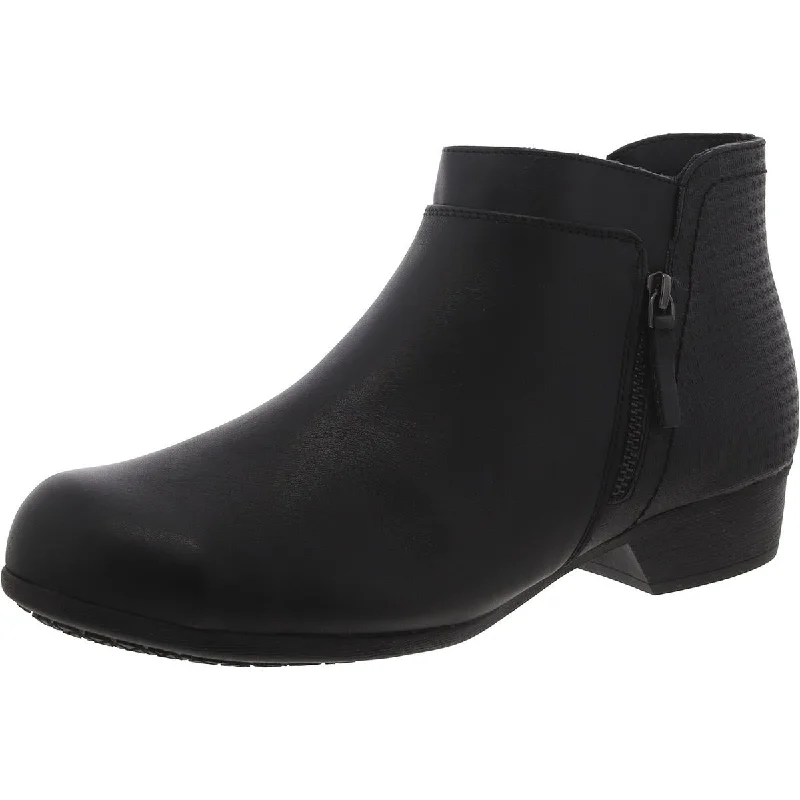 Rockport Womens Leather Zipper Ankle Boots Leather Driving Shoe Style  