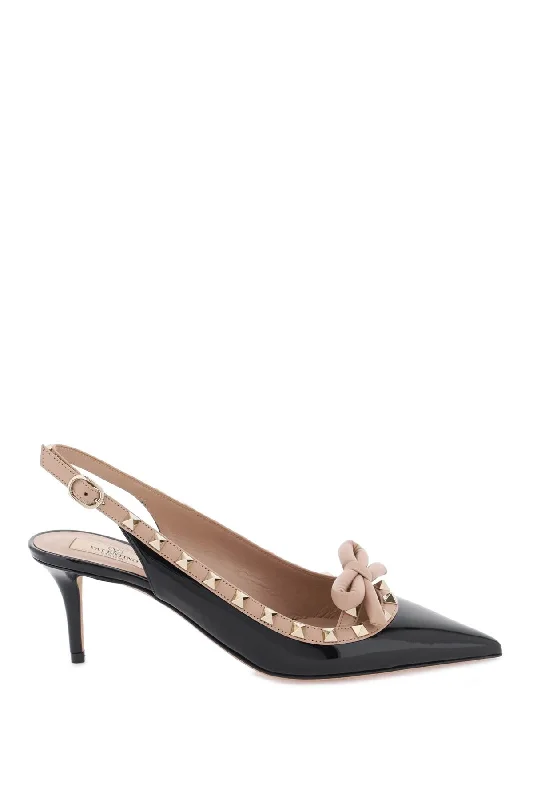 VALENTINO GARAVANI rockstud slingback pumps Monochromatic Shoe Look  