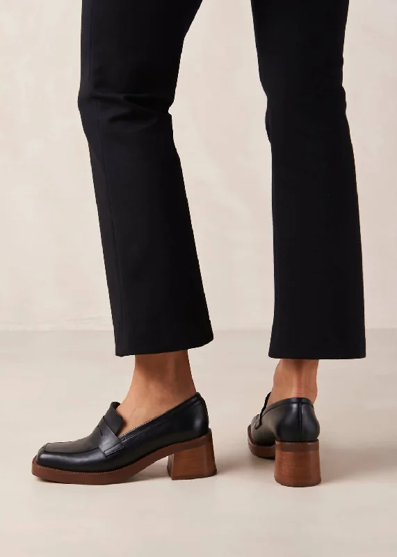 Roxanne Loafer In Black Ivy League Loafer Look 