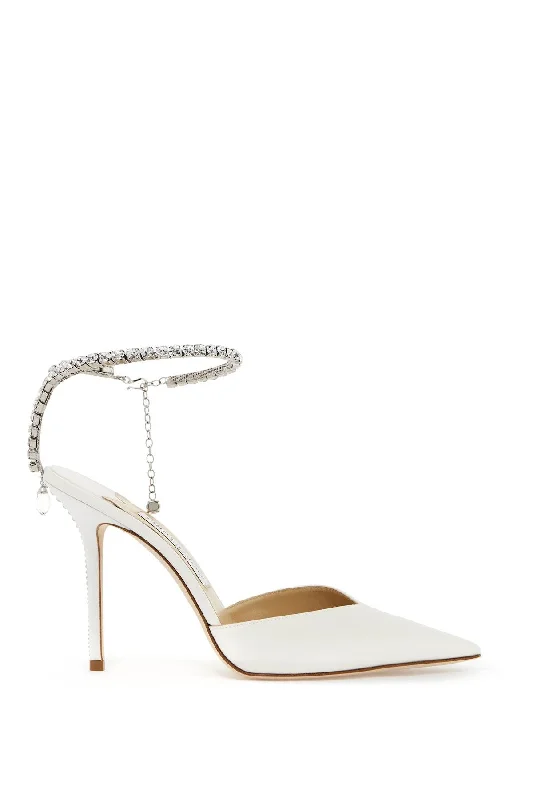 JIMMY CHOO saeda 100 satin pumps Moccasin Soft - Sole Style  