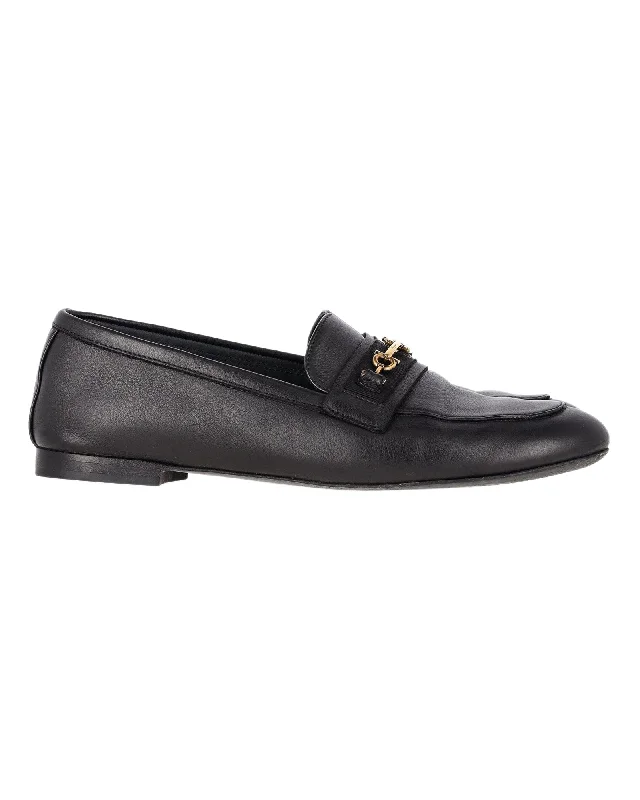 Salvatore Ferragamo Archie Loafers in Black Leather Artisan - Crafted Loafer Style  