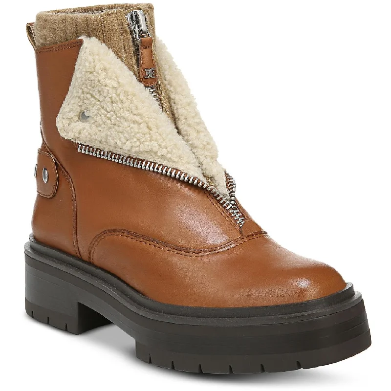 Sam Edelman Womens Linds Leather Faux Fur Lined Chelsea Boots Rubber - Sole Plimsoll Look  