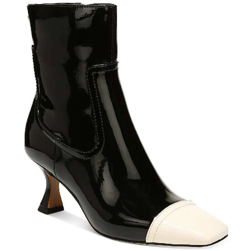 Sam Edelman Womens Livia Patent Square Toe Ankle Boots Performance Running Sneaker Look  