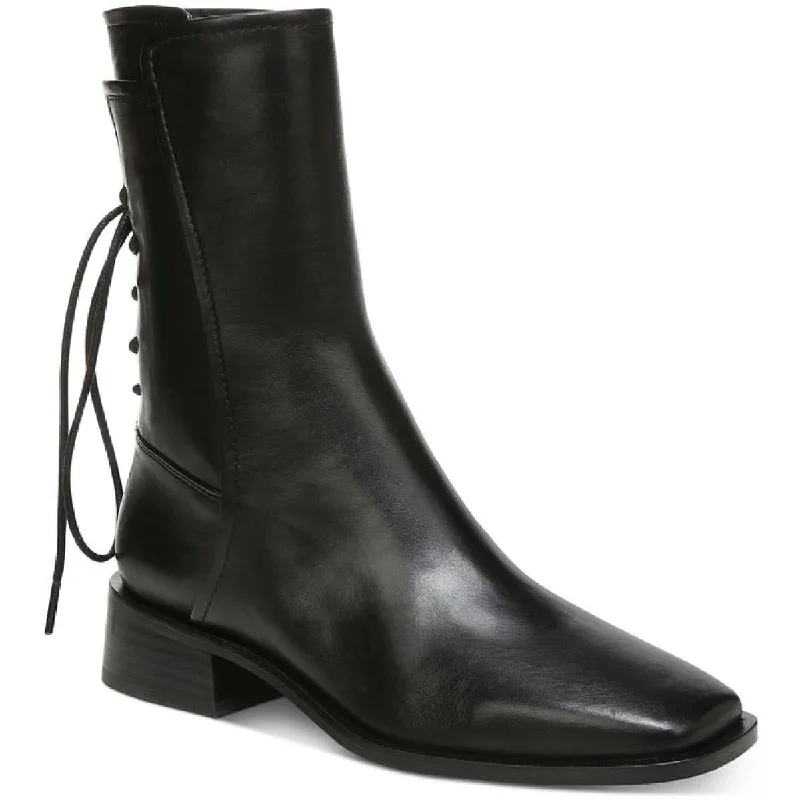 Sam Edelman Womens Tana Leather Lace-Up Mid-Calf Boots Tassel Driving Shoe Look 