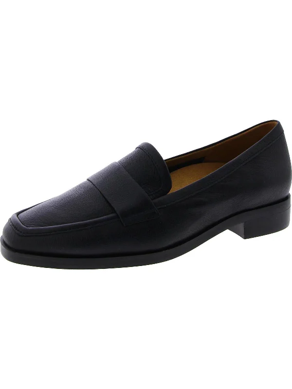 Sellah II Womens Leather Square Toe Loafers Neon - Accent Sneaker Look  