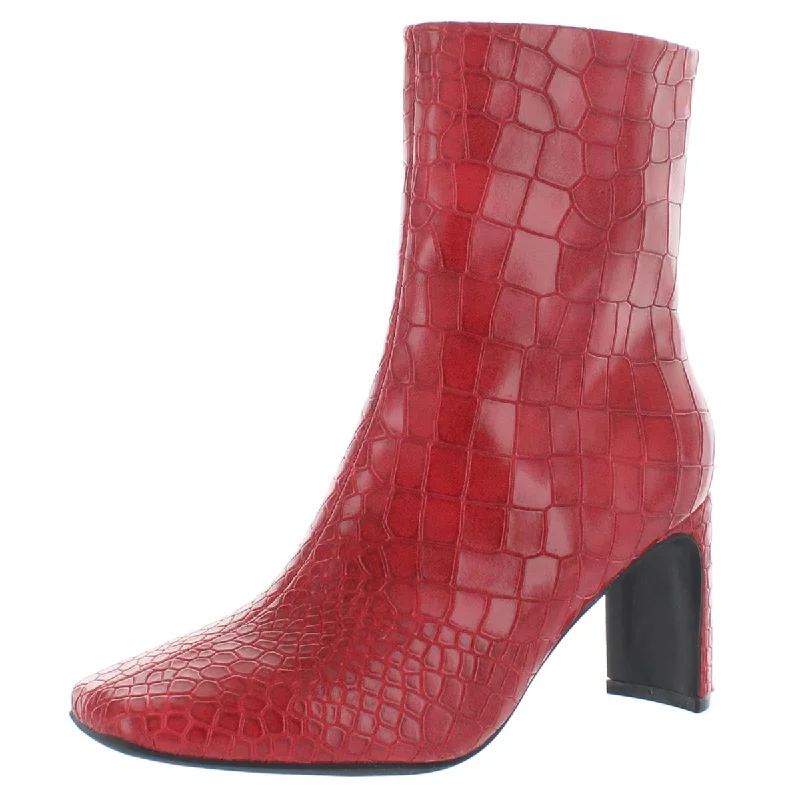 Red/Croc Print