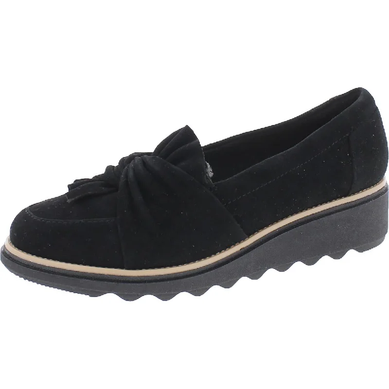 SHARONDASHER Womens Leather Slip-On Loafers Business Monk Strap Style  