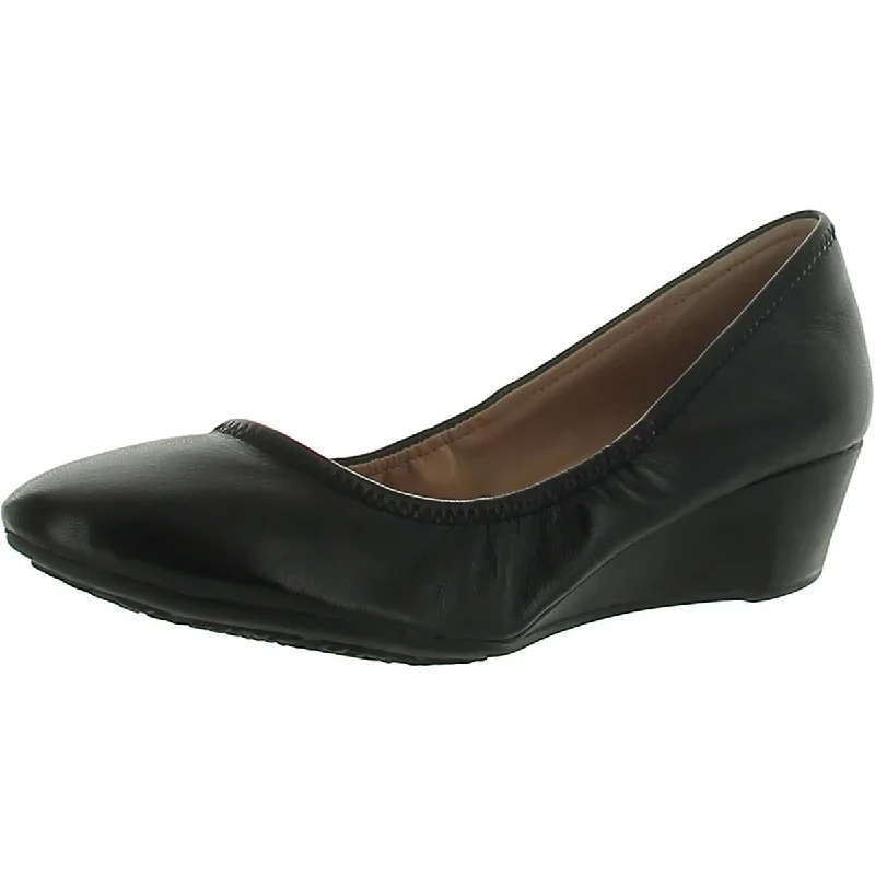 Sloane Womens Leather Dressy Loafers Distressed Leather Shoe Style  