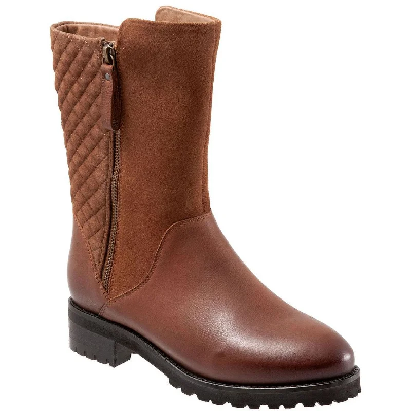 SoftWalk Womens Mansfield Faux Leather Ankle Ankle Boots Inflatable Shoe Look 