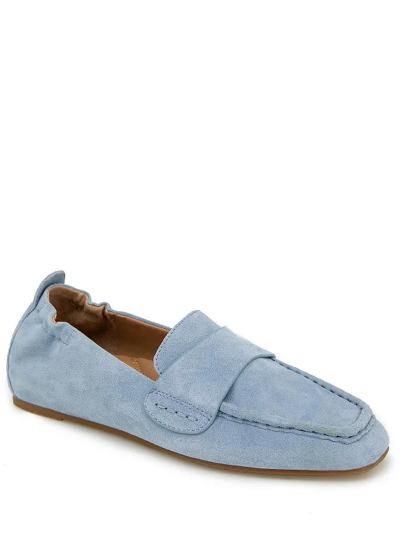 Sophie Womens Leather Slip On Loafers Chunky Platform Sneaker Style  