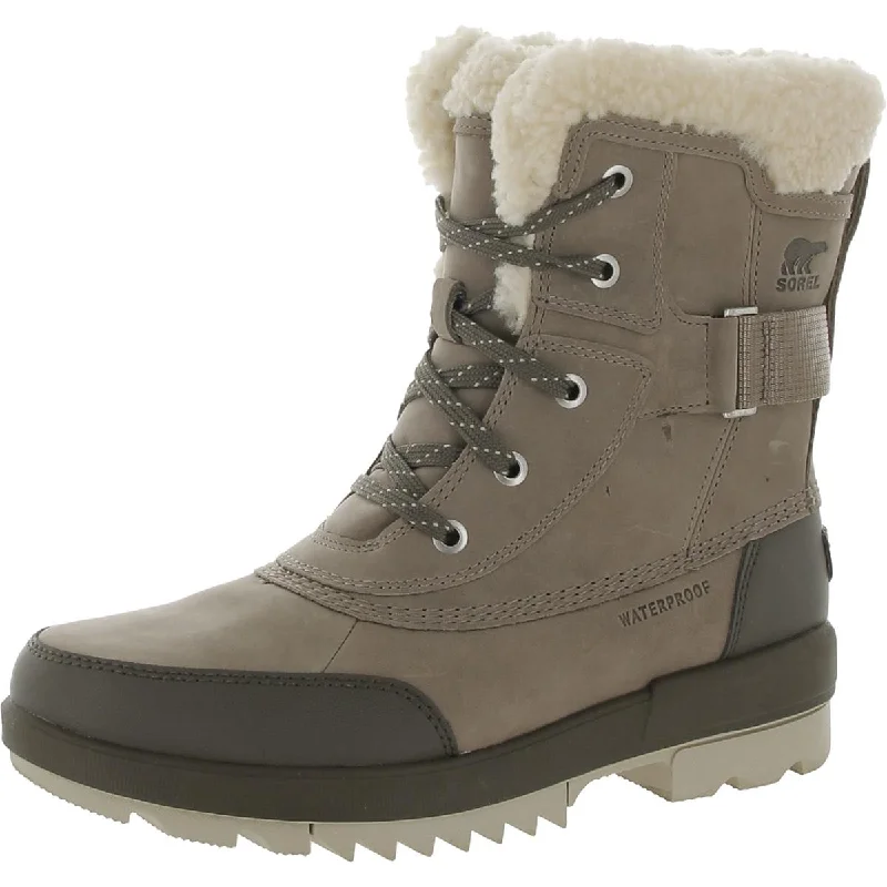 Sorel Womens TIVOLLI Round Toe Lace Up Work & Safety Boot Checkered Shoe Pattern Look  