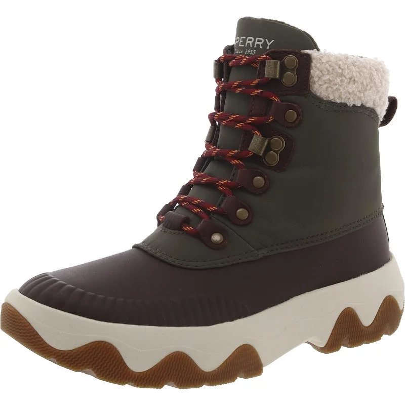 Sperry Womens Acadia  Cold Weather Lace-Up Winter & Snow Boots Memory - Foam Slipper Look  
