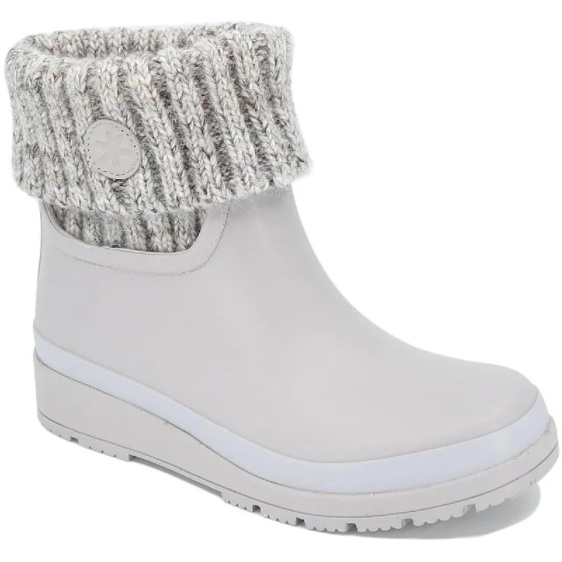 Splendid Womens Dara Rubber Wedge Rain Boots Glow - in - the - Dark Shoe Design  