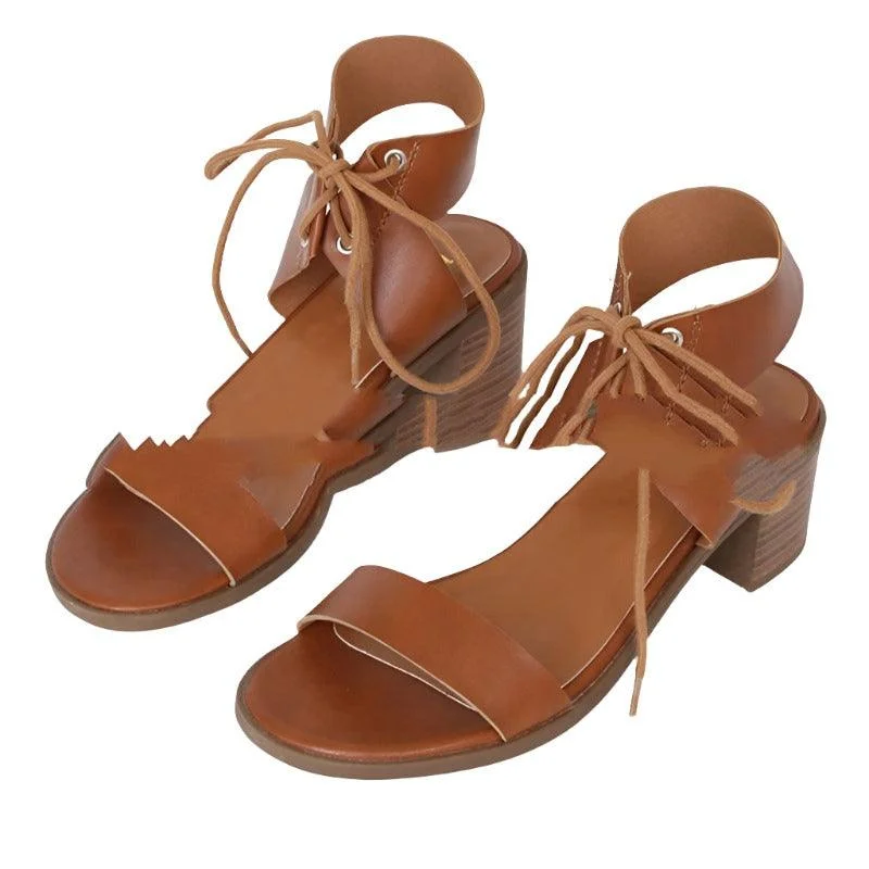 Women's Sandals - Low Heel Waterproof Hiking Boot Design  