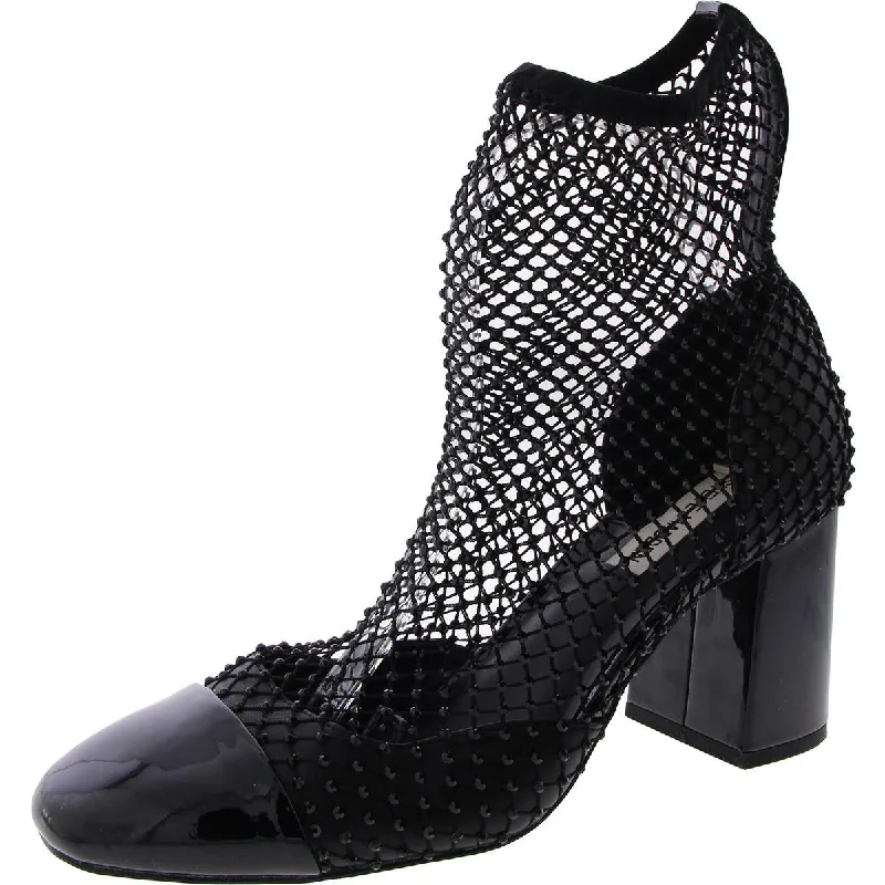 Steve Madden Womens Eleanor Glass Slip On Mid-Calf Boots Edwardian Shoe Look  