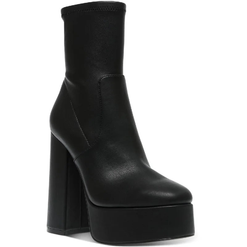 Steve Madden Womens Hoopla Heels Ankle Boots Monochromatic Shoe Look  