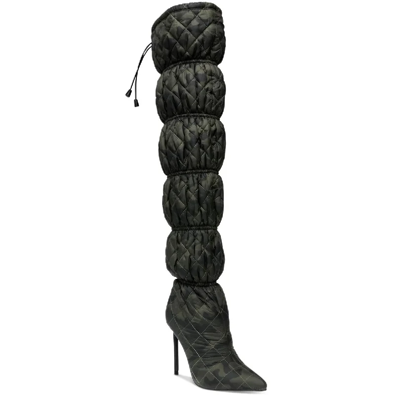 Steve Madden Womens Silhouette Stiletto Pointed Toe Over-The-Knee Boots Athleisure Derby Style  