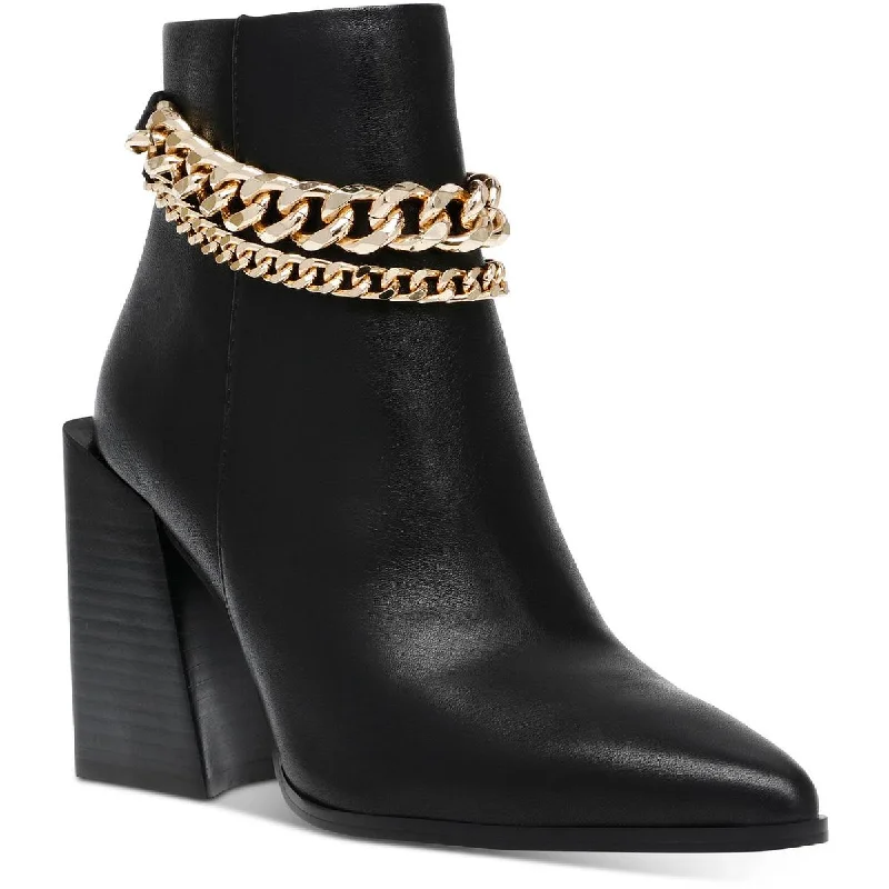 Steve Madden Womens Tryout  Leather Ankle Ankle Boots Zip - Up Boot Style  