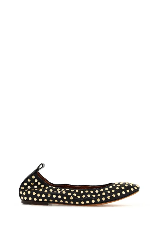 LANVIN studded ballet flats Checkered Shoe Pattern Look  