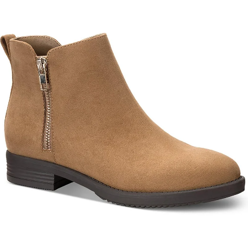 Style & Co. Womens Zipper Booties Memory - Foam Slipper Look  