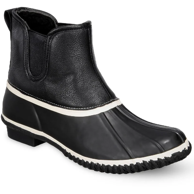 Style & Co. Womens Heidie  Ankle Waterproof Rain Boots Single - Buckle Monk Look  