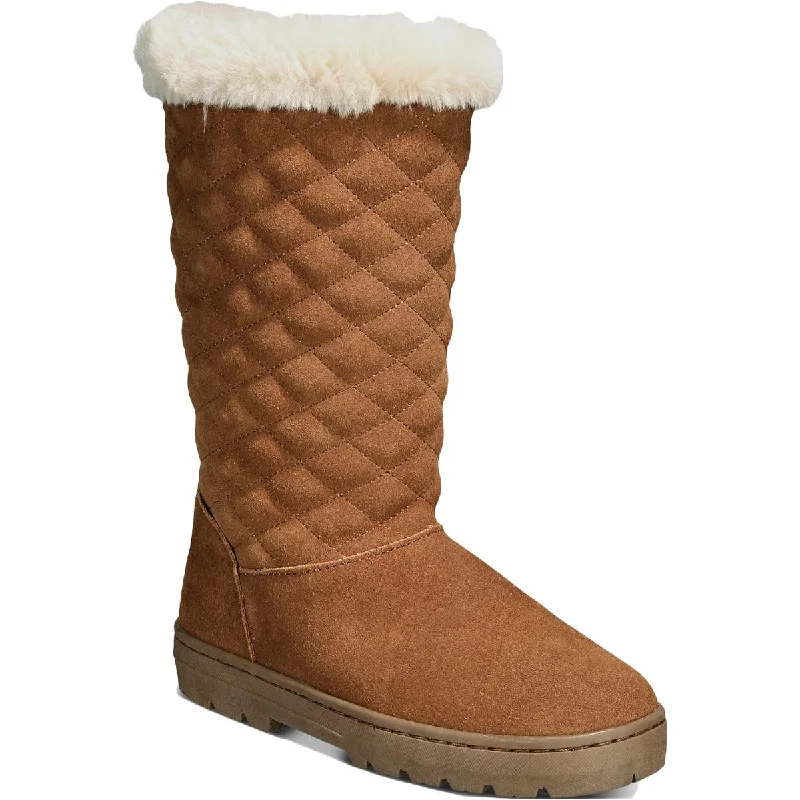 Style & Co. Womens Nickyy Quilted Suede Winter Boots Sustainable Shoe Design  