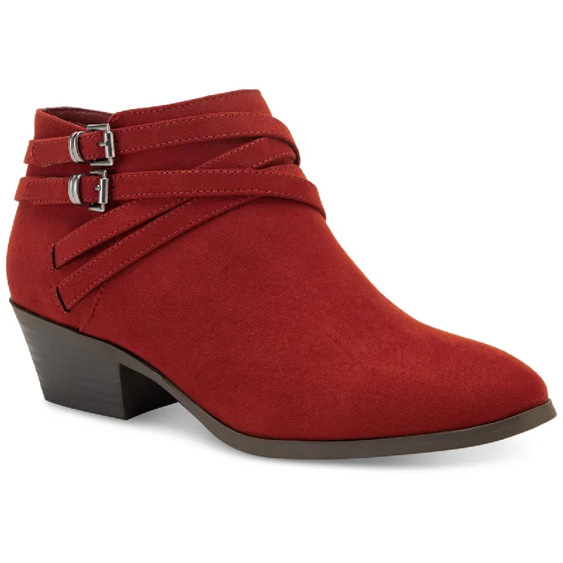Style & Co. Womens Willow Padded Insole Almond Toe Ankle Boots Open - Lacing Derby Look  