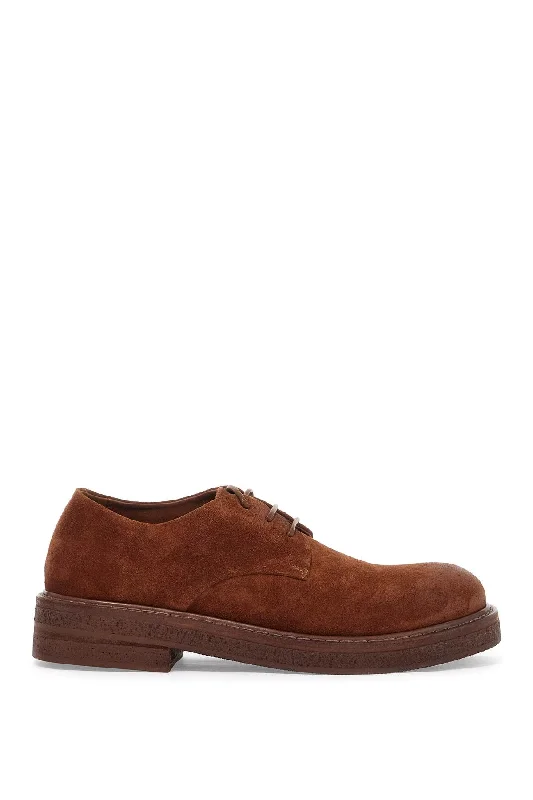 MARSELL suede leather lace-up derby shoes with Brogue Oxford Aesthetic 
