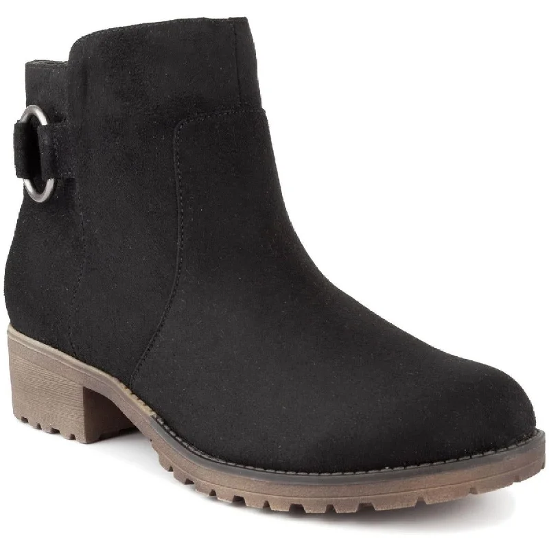 Sugar Womens Sgr-Crossing Lug Sole Faux Suede Ankle Boots Waterproof Hiking Boot Design  