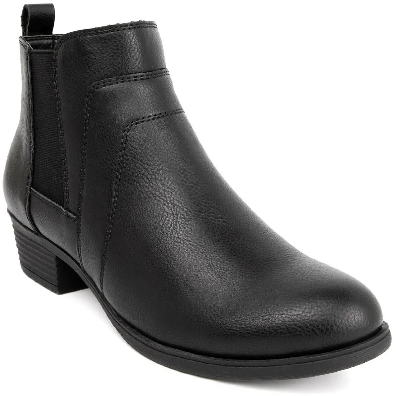 Sugar Womens Trixy Faux Leather Heels Ankle Boots Combat - Inspired Military Boot Look  