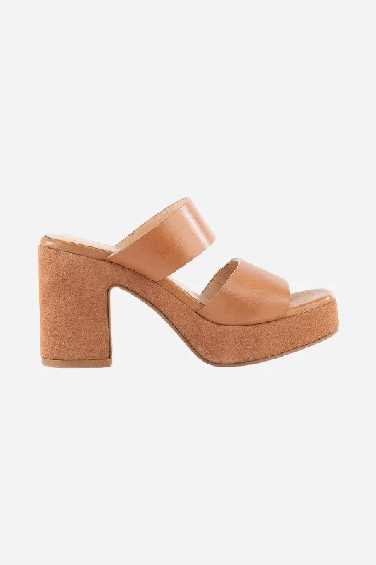 Seychelles Summer Nights Platform Sandals in Tan Brogue Oxford Aesthetic 